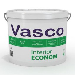 Vasco Interior Econom глубокоматовая интерьерная краска 9л